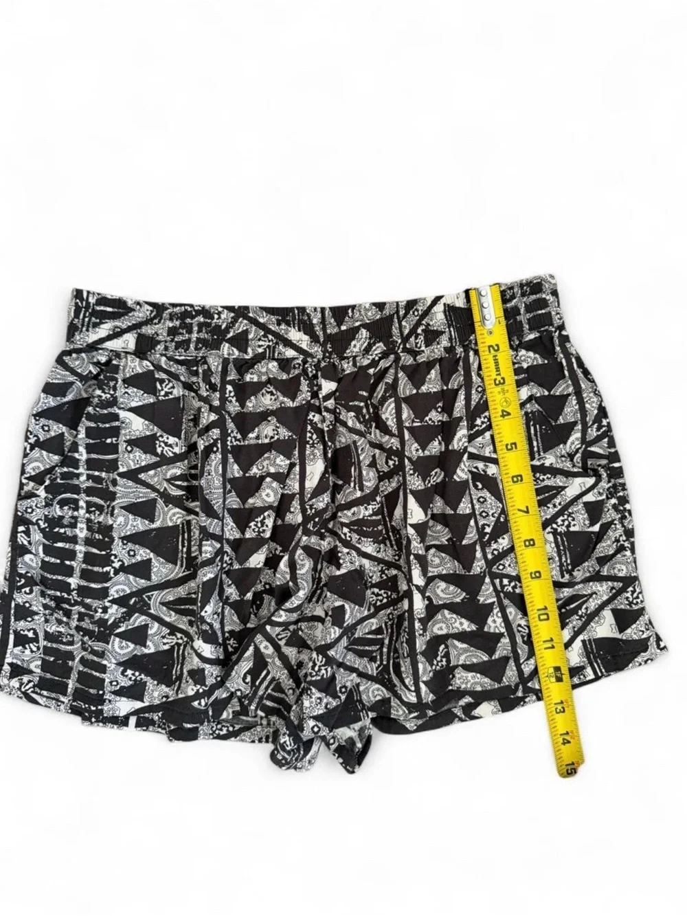 Mossimo Supply Co. Black & White Tribal Print High-Waist Shorts